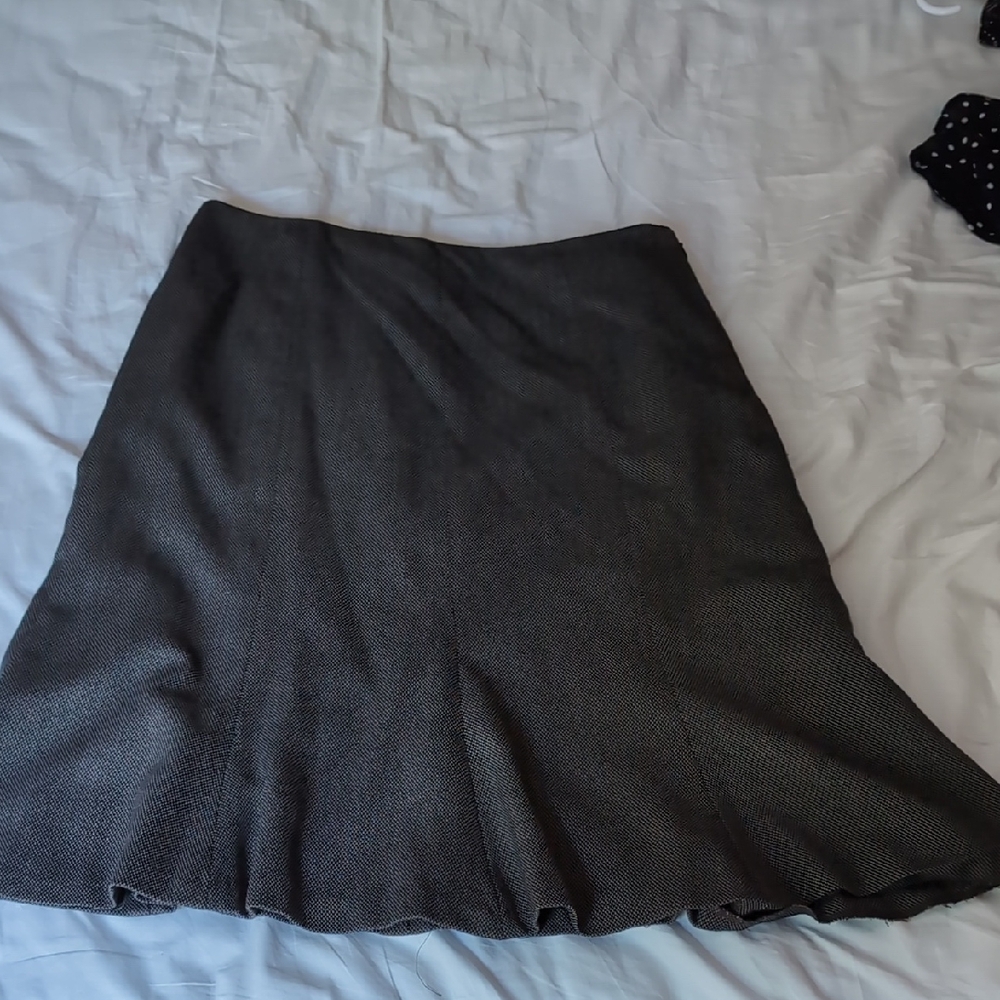 Mario Serrani Charcoal A-Line Skirt